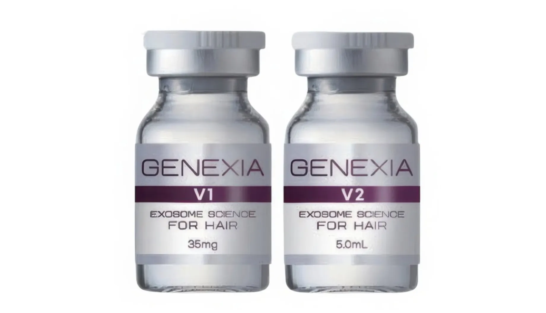 GENEXIA for Hair V1 exosome powder and V2 activator vials