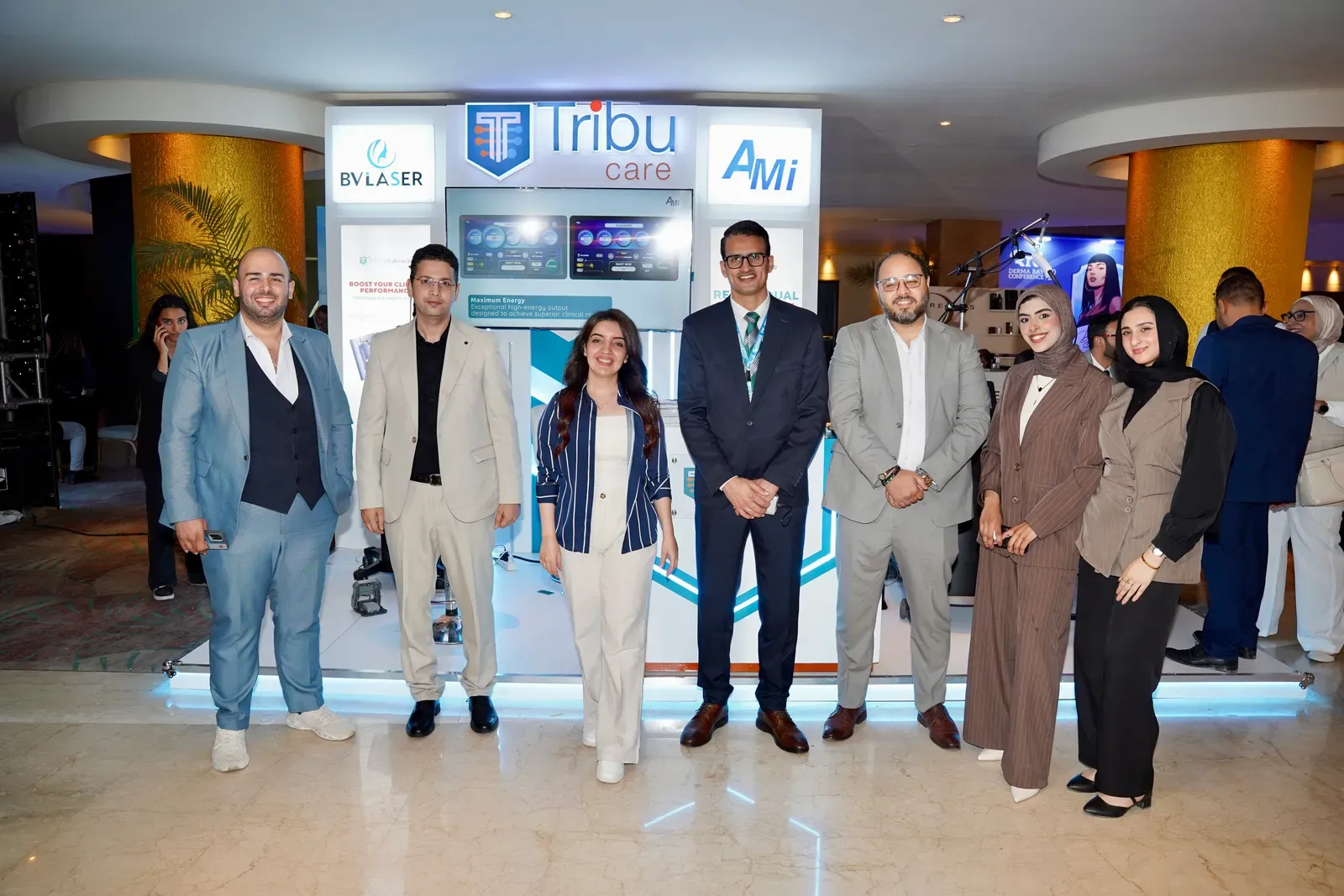The TribuCare team at the TribuCare stand, Derma Bay 2026