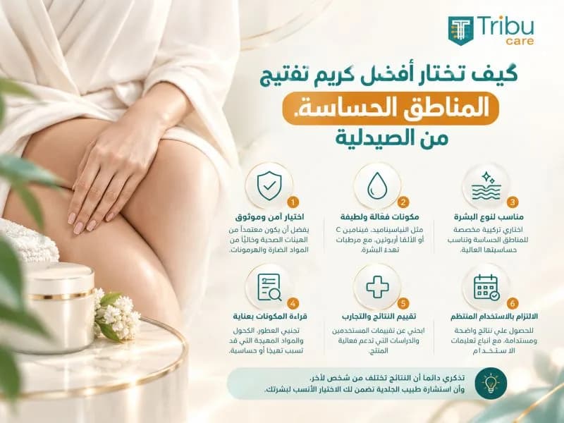 افضل كريم تفتيح المناطق الحساسة من الصيدلية